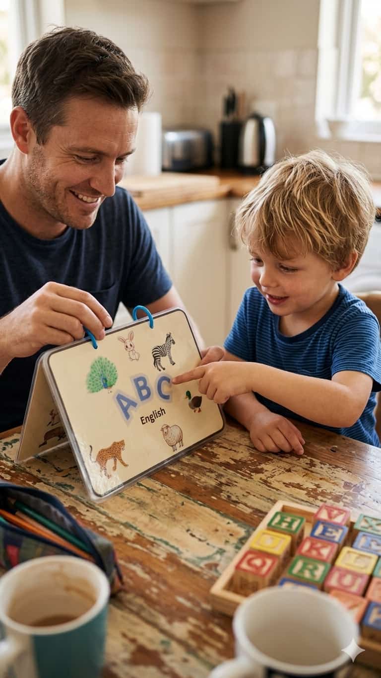 Mon Abécédaire Interactif Spécial Anglais système scratch alphabet animaux motricité fine apprentissage ludique Montessori éveil